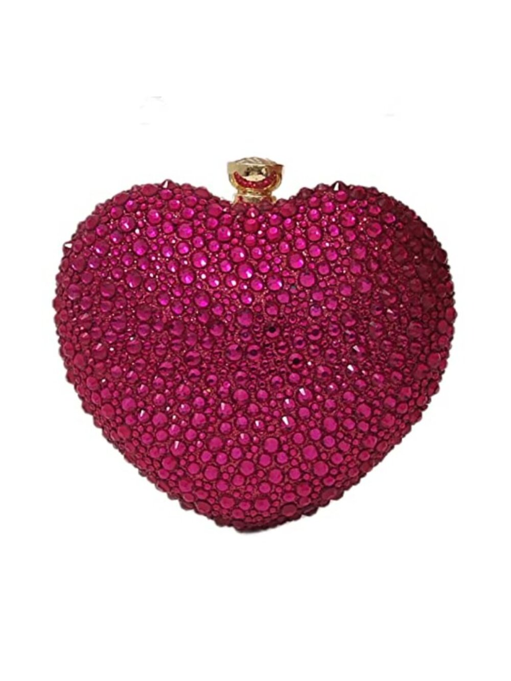 Rhinestone Heart Shape Clutch Purse Mini Love Evening Handbag Party